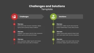 Challenges and Solutions Template Dark