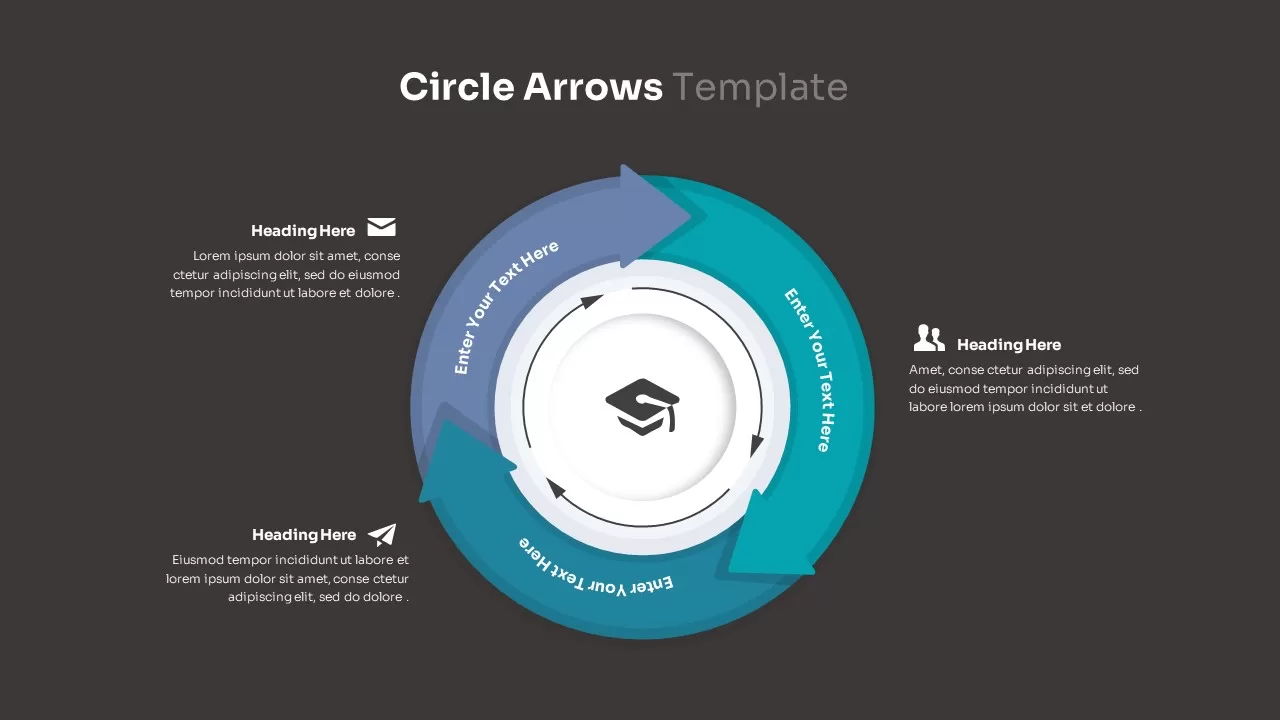 Circle Arrows Template Dark