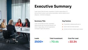 Clean Theme Business Presentation Executive Summary