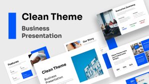 Clean Theme Business Presentation PowerPoint Template
