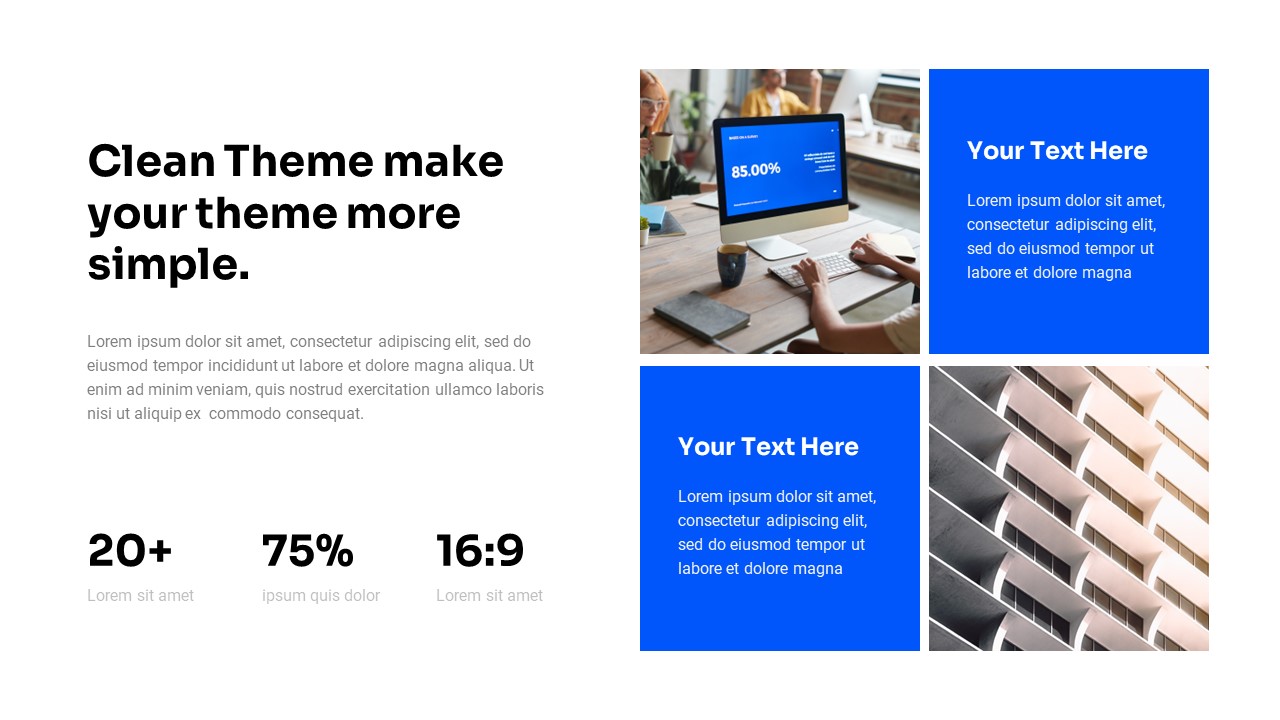 Clean Theme Template Business Presentations