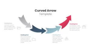 4 Step Curved Arrow Infographic