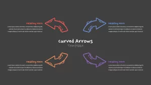 Curved Arrow Infographics Dark