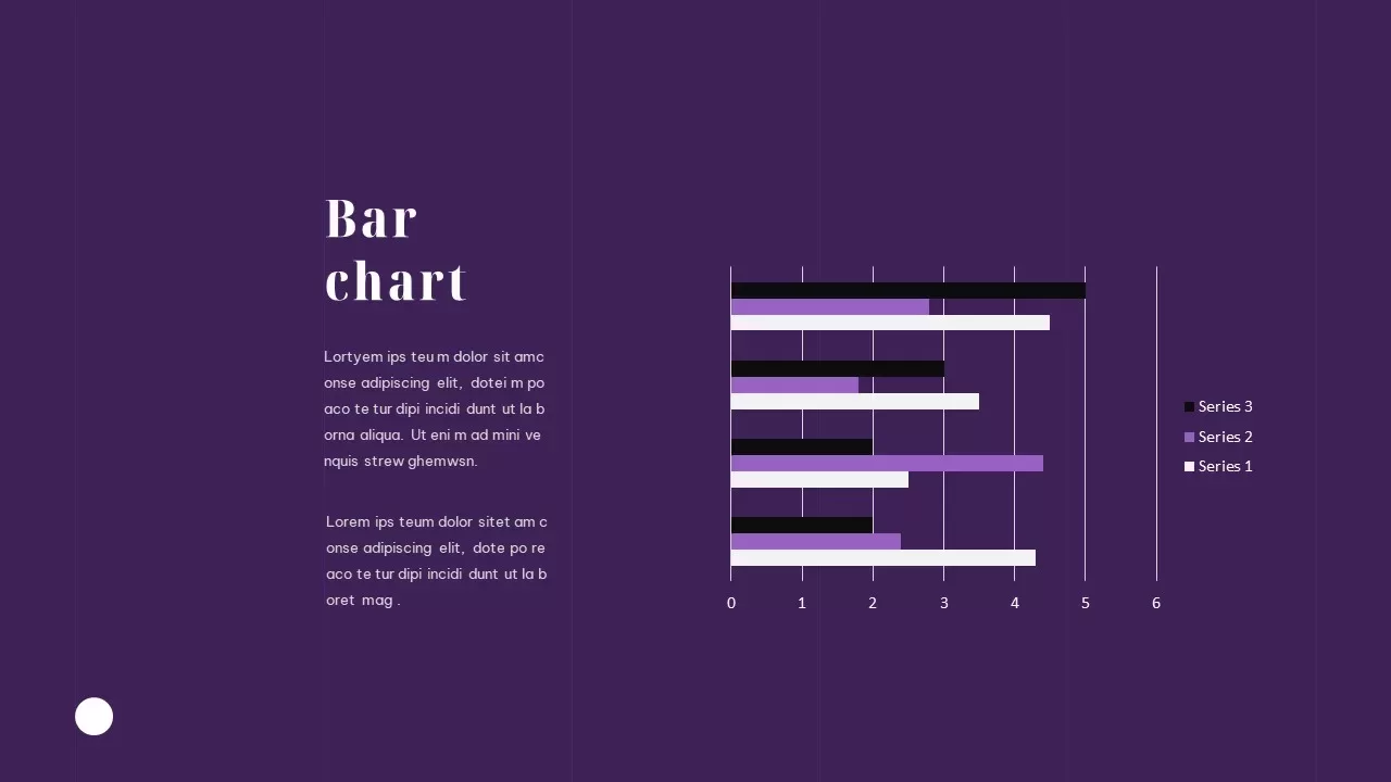 Grofler Purple Bar Chart Presentation Template