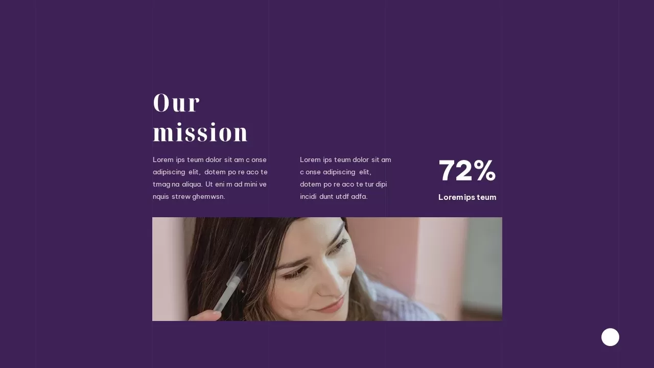 Grofler Purple Our Mission Presentation Template