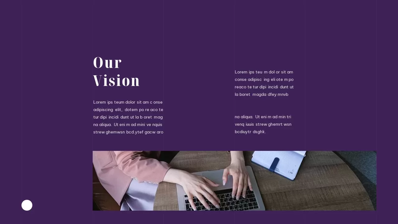 Grofler Purple Our Vision Presentation Template