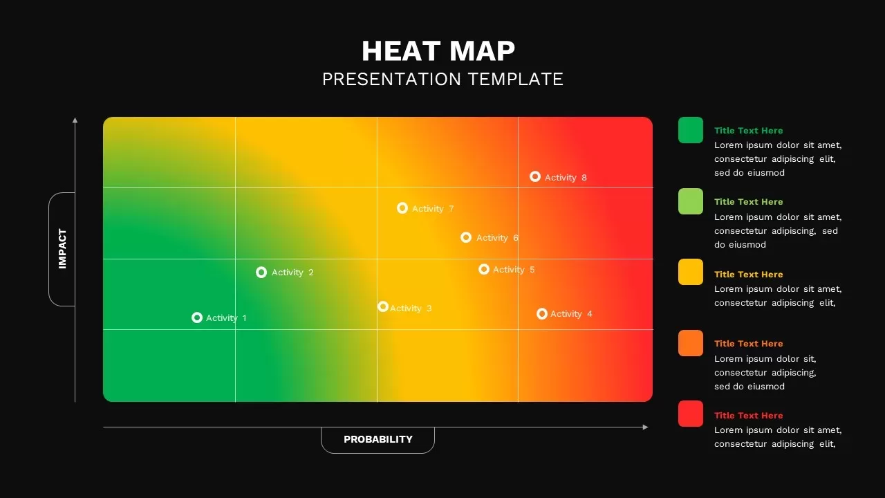 Heat Map Infographic Template Dark