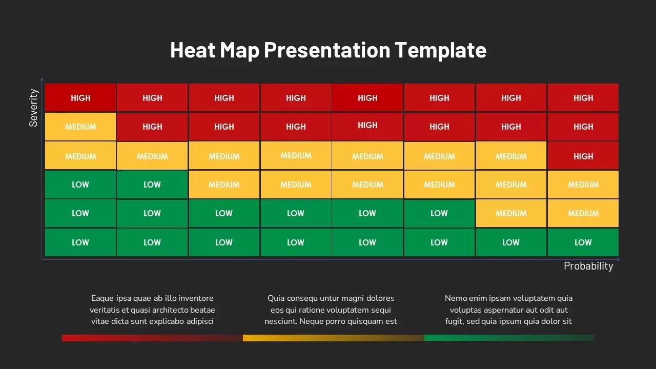 Heat Map Infographics Template Dark