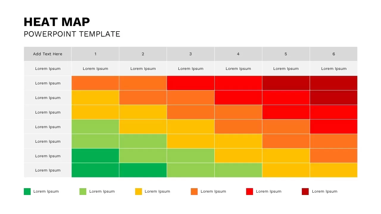 Heat Map Template for Presentation