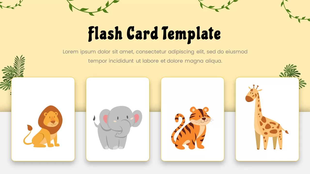 Interactive Flash Card Template for Kids