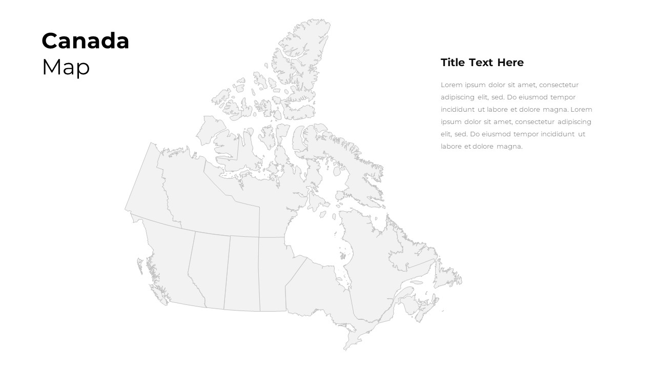 Map of Canada Template