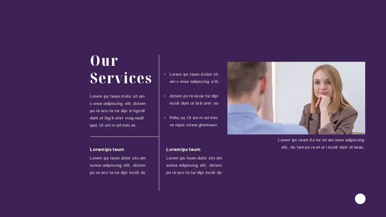 Our Service Grofler Purple Presentation Template