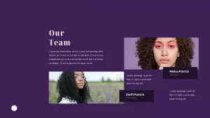 Our Team Grofler Purple Presentation Template