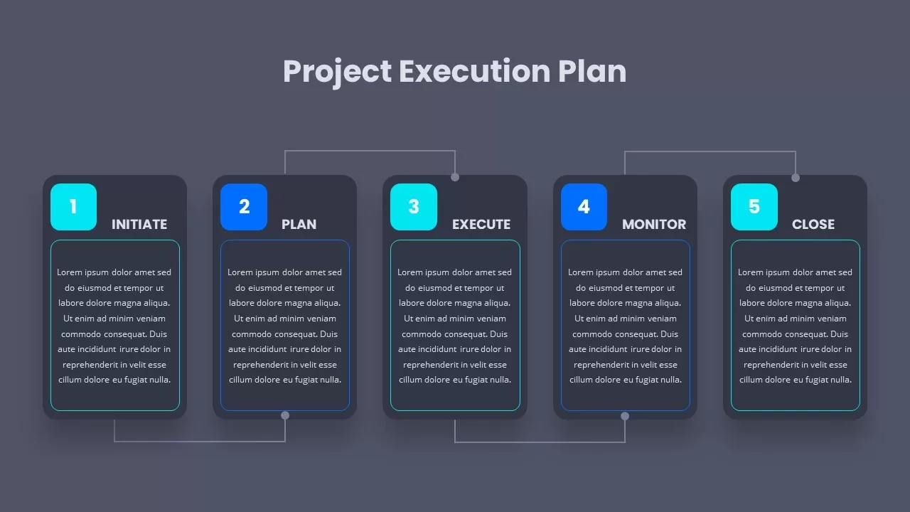 PowerPoint Project Plan Template Dark