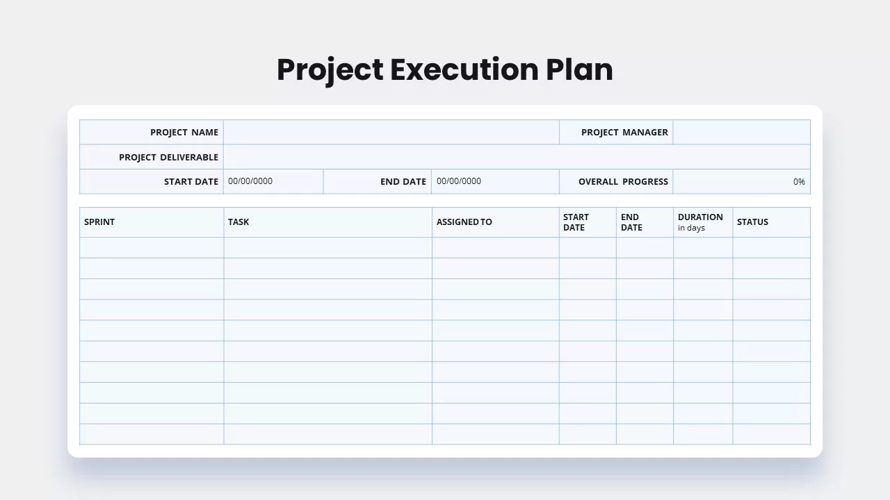 Project Plan Template PowerPoint