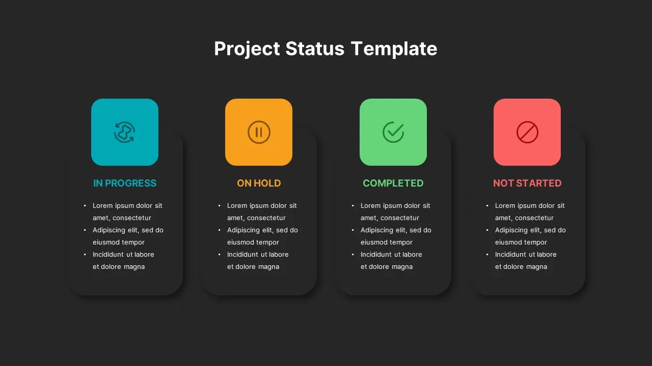 Project Status Template Dark