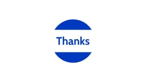 blue white thank you slide