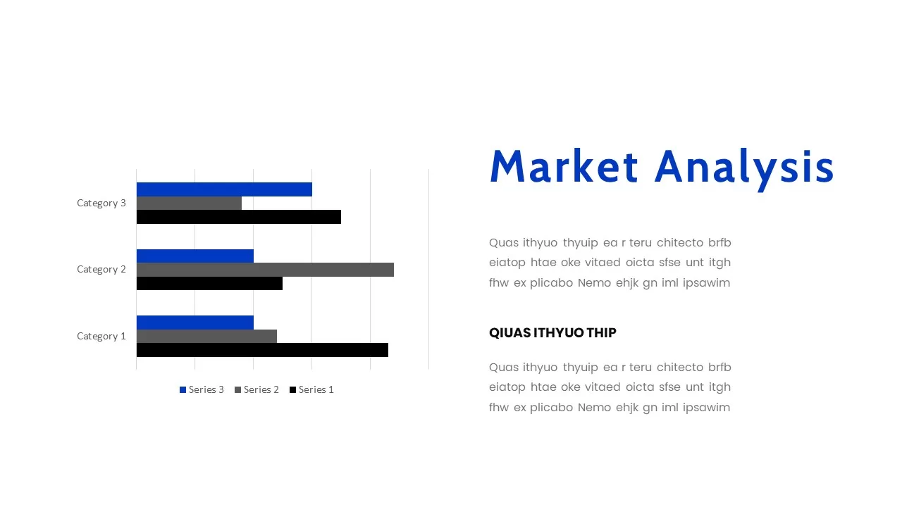 business plan market analysis graph presentation template