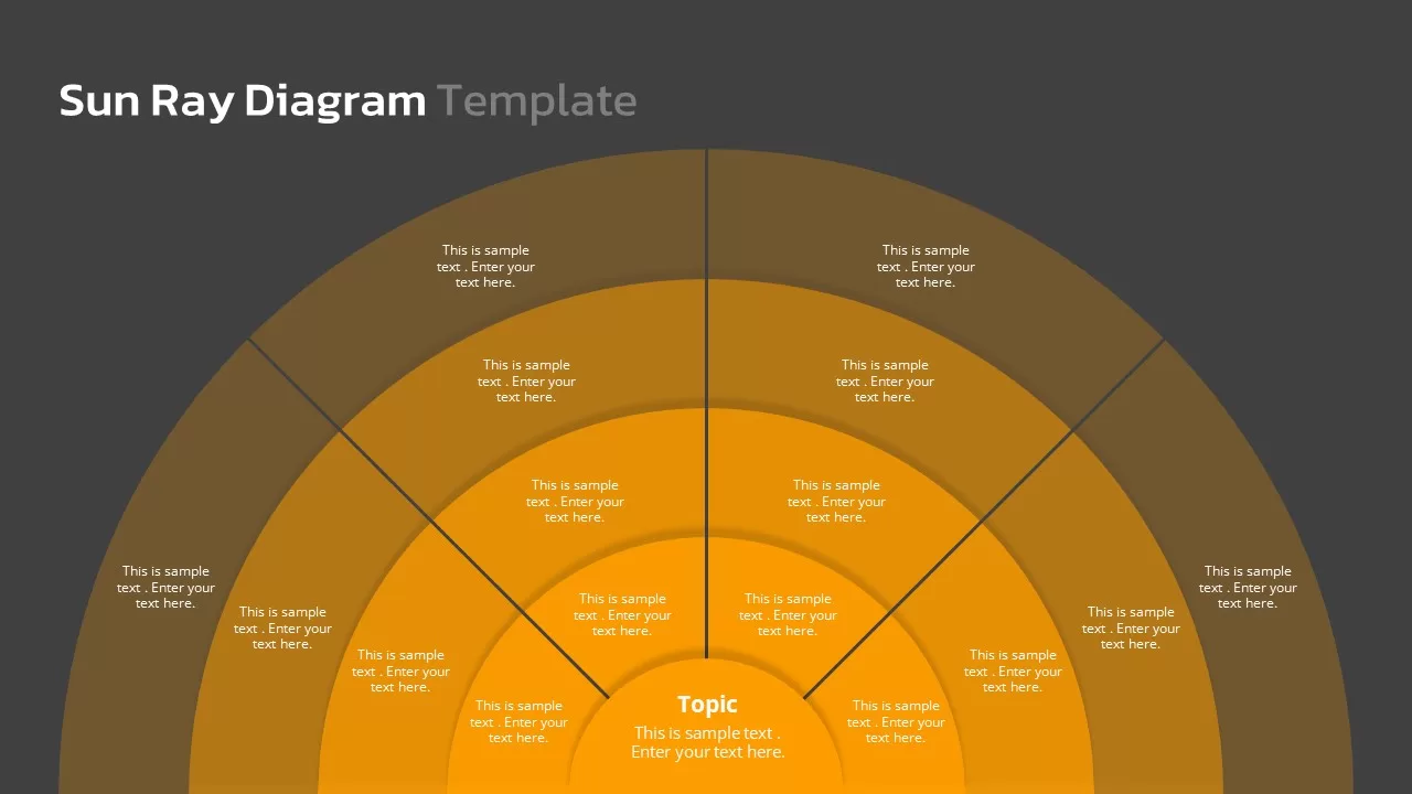 sun ray ppt diagram