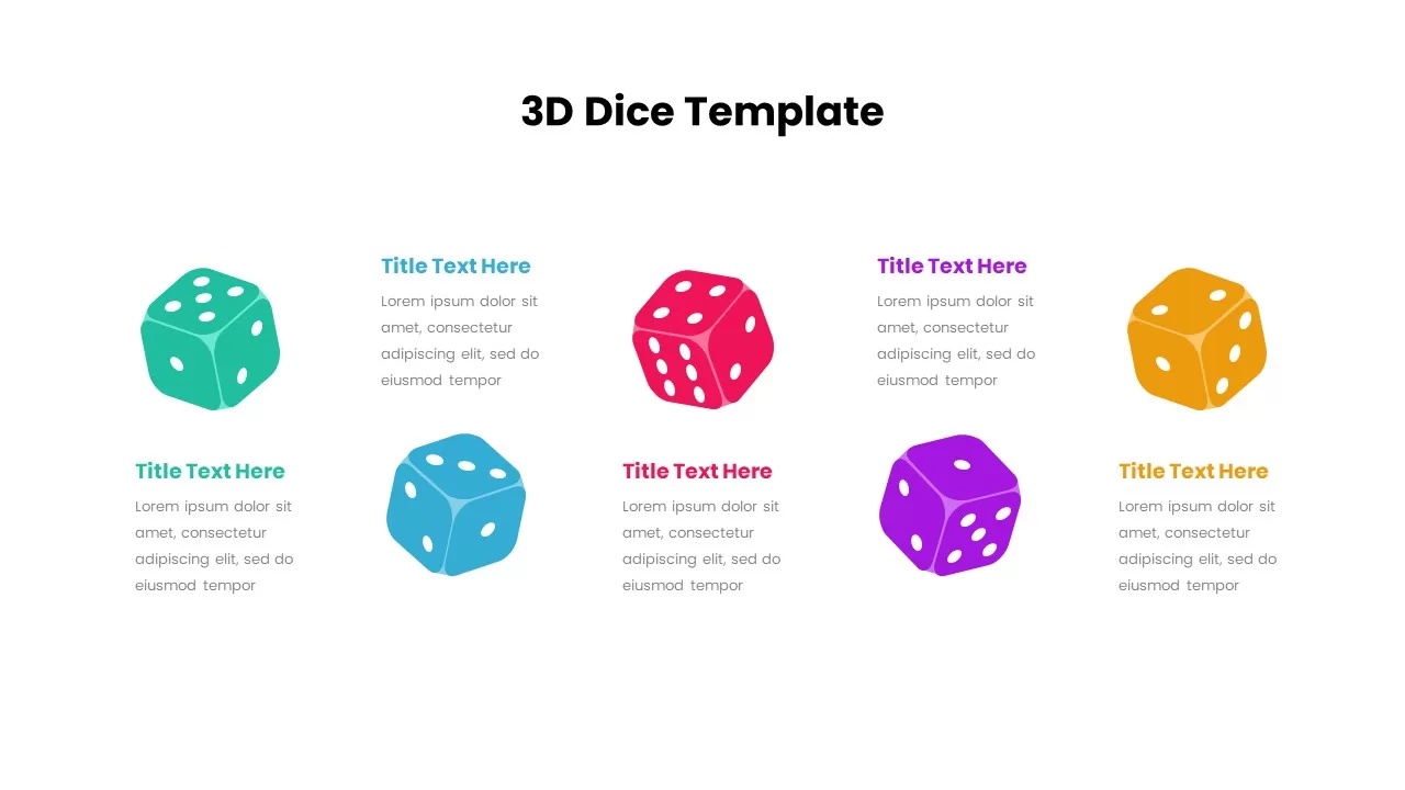 3d dice template ppt