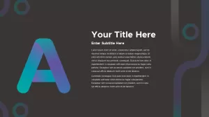 A alphabet presentation template dark