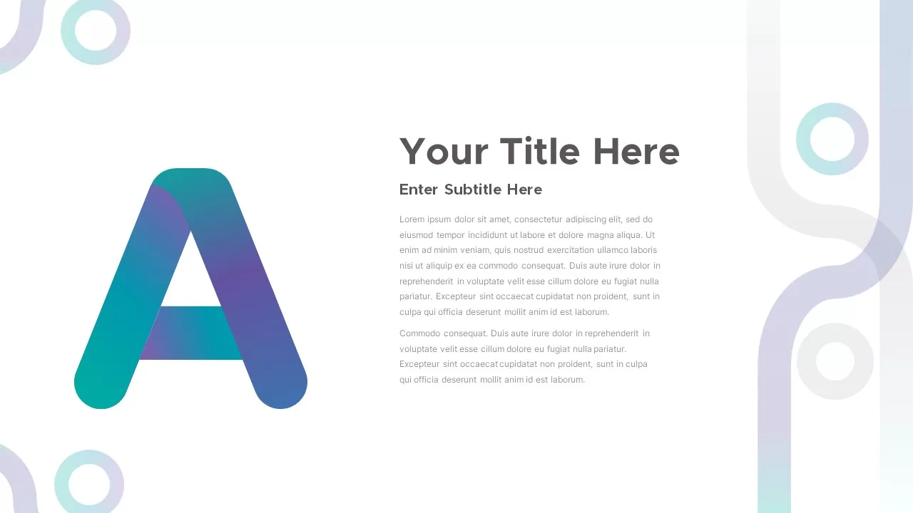 A alphabet presentation template