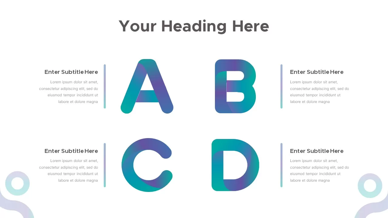 ABCD alphabet presentation template