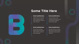 B alphabet presentation template dark