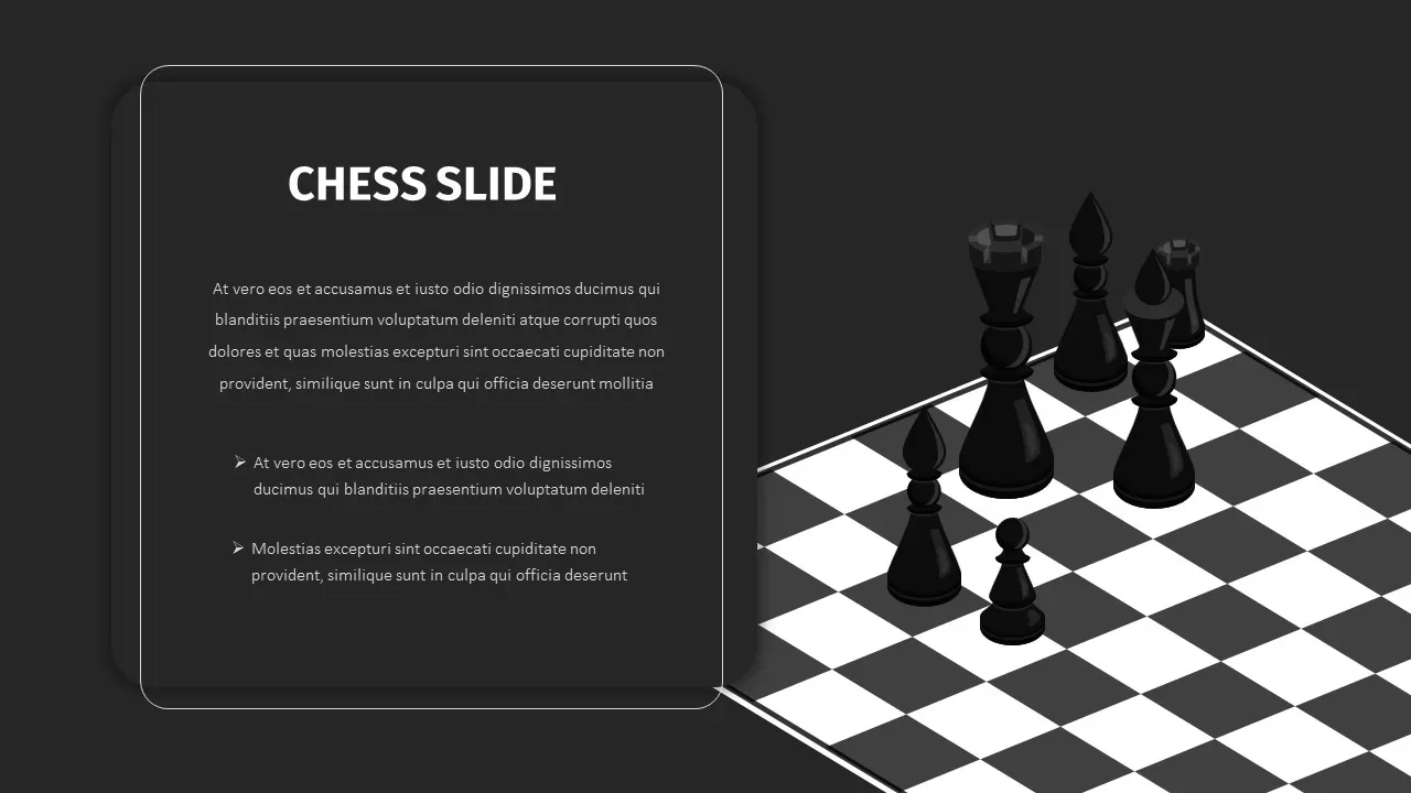 Chess Slides Template Dark