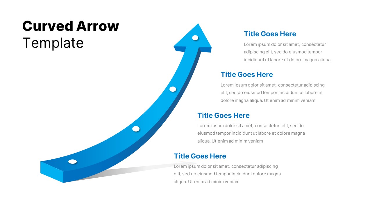 Curved Arrow Infographic Template PPT