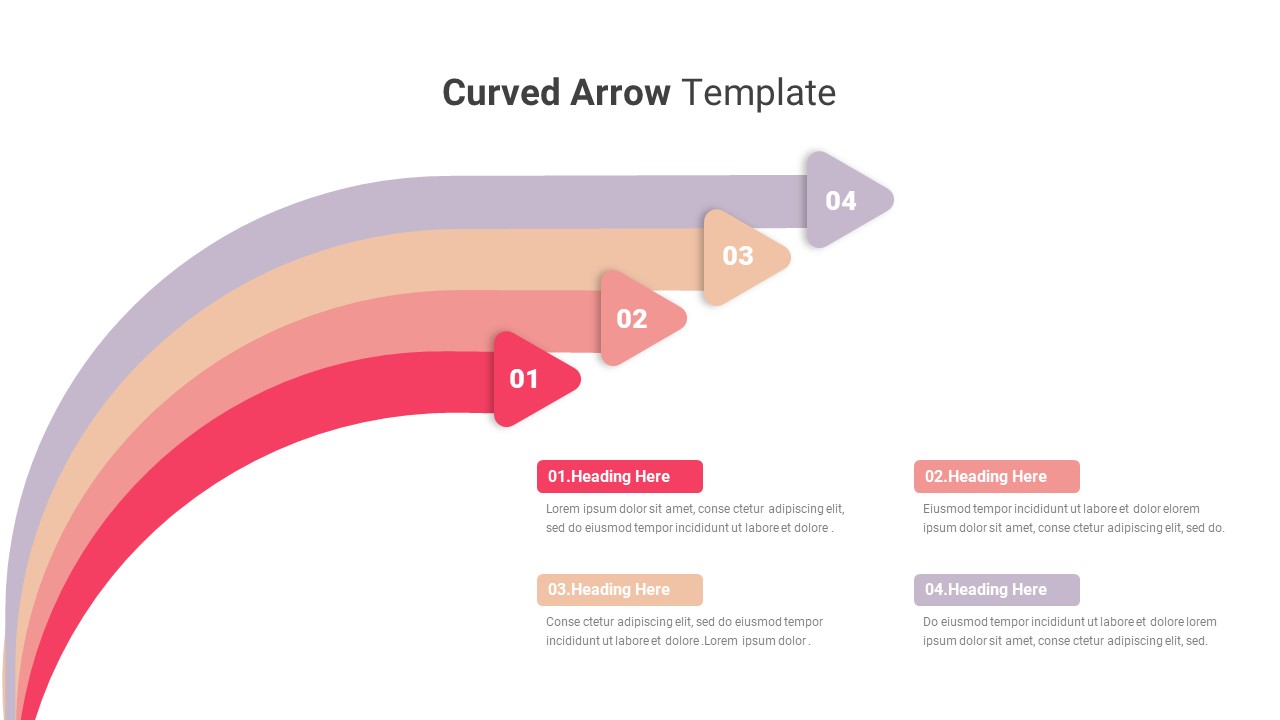 Curved Arrow PPT Template