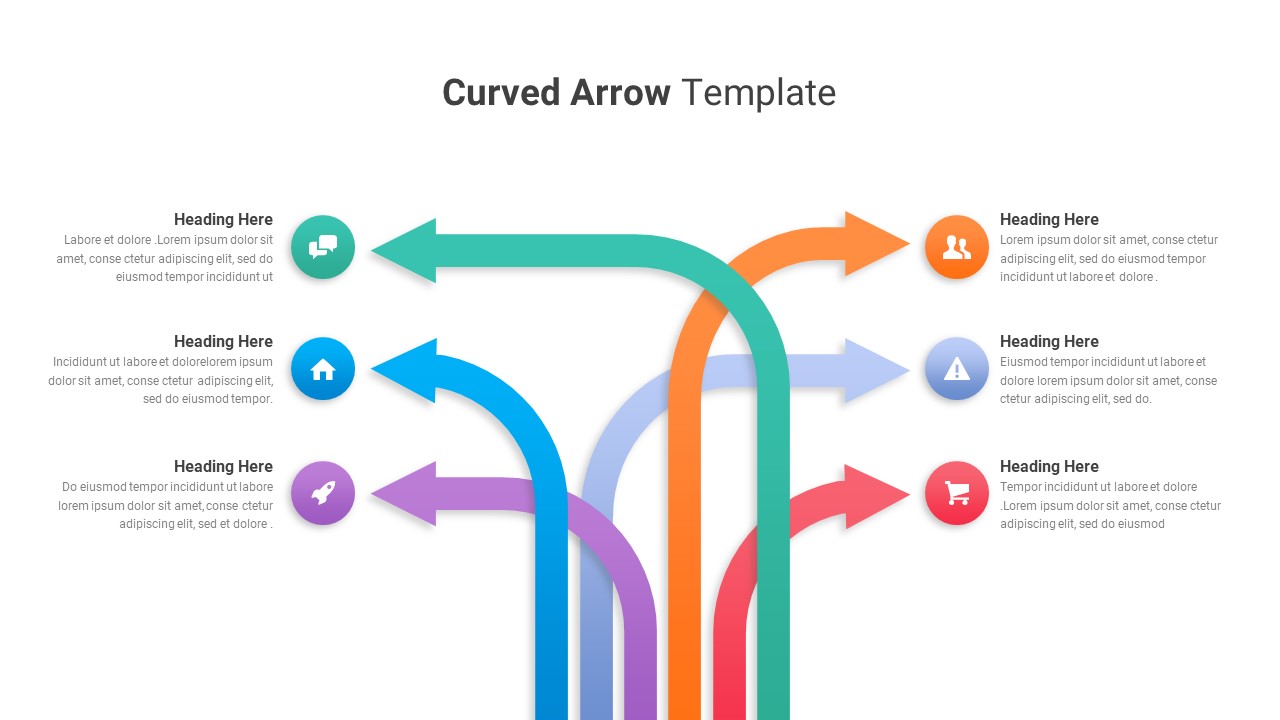 Curved Arrow Slide Template