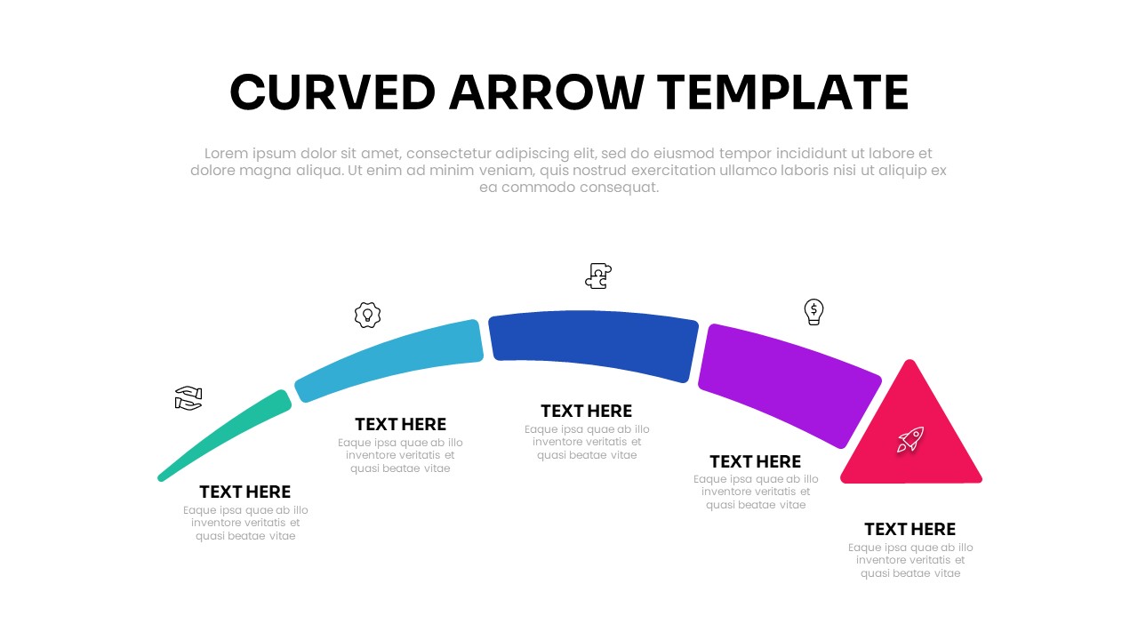 Curved Arrow Template for PowerPoint
