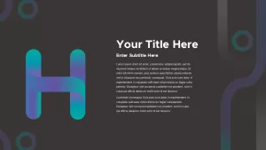 H alphabet presentation template dark