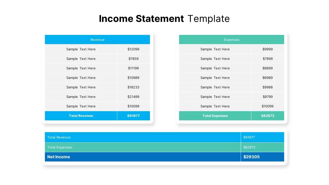 Income Statement Template for PowerPoint