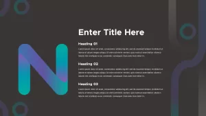 N alphabet presentation template dark