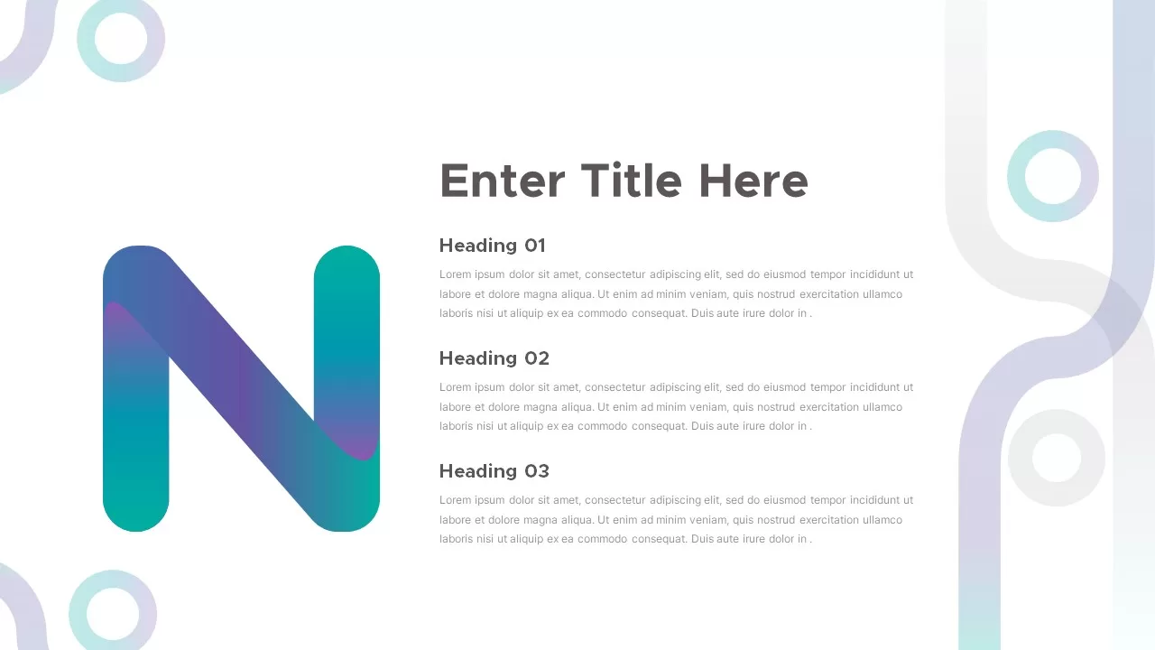 N alphabet presentation template