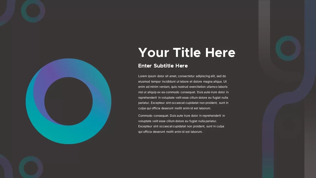 O alphabet presentation template dark