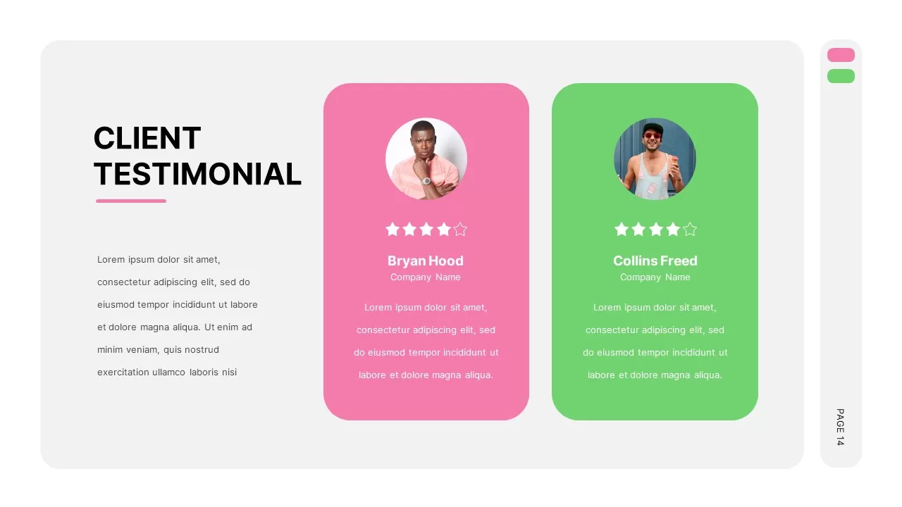 Pink And Green Presentation Template