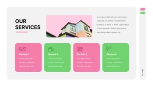 Pink And Green theme Presentation Template