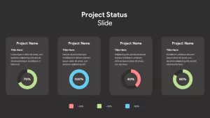 PowerPoint Project Status Template Dark