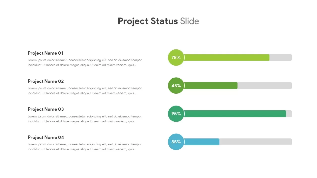 Project Status Slide PowerPoint Template - SlideBazaar