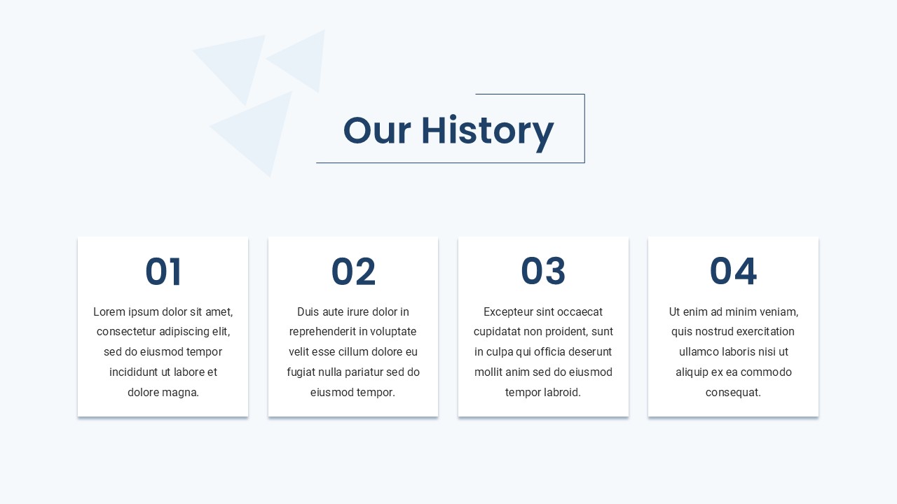 Proposal Pitch Deck history