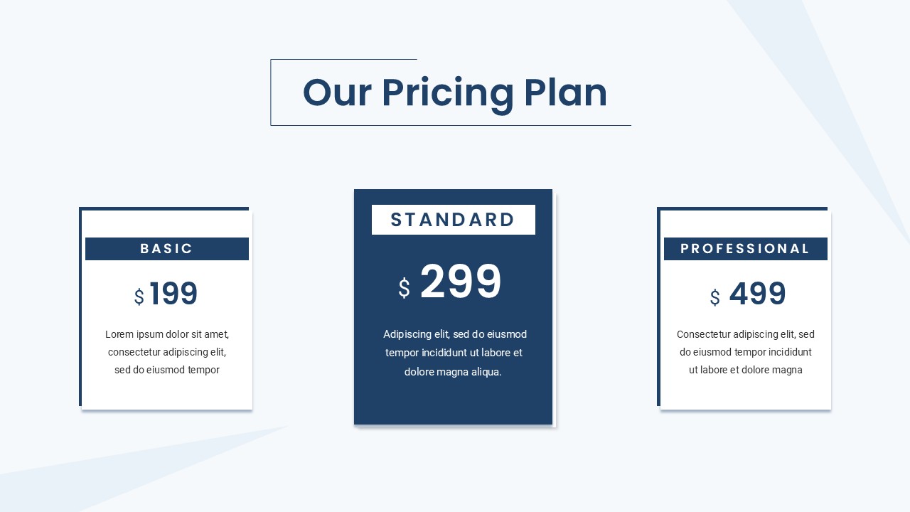 Proposal Pitch Deck plans