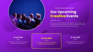 Purple color business presentation template8