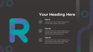 R alphabet presentation template dark