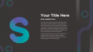 S alphabet presentation template dark