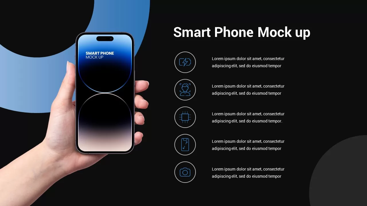 Smartphone Mockup Slide Dark