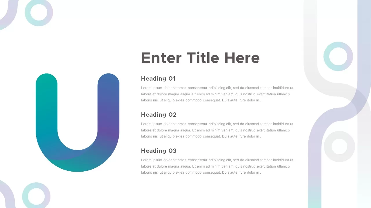 U alphabet presentation template