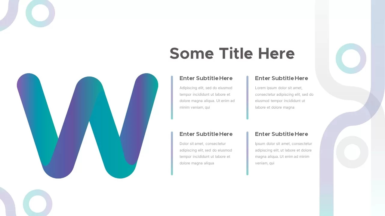 W alphabet presentation template